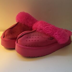 UGG Pink Fluffy Slippers
